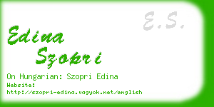 edina szopri business card